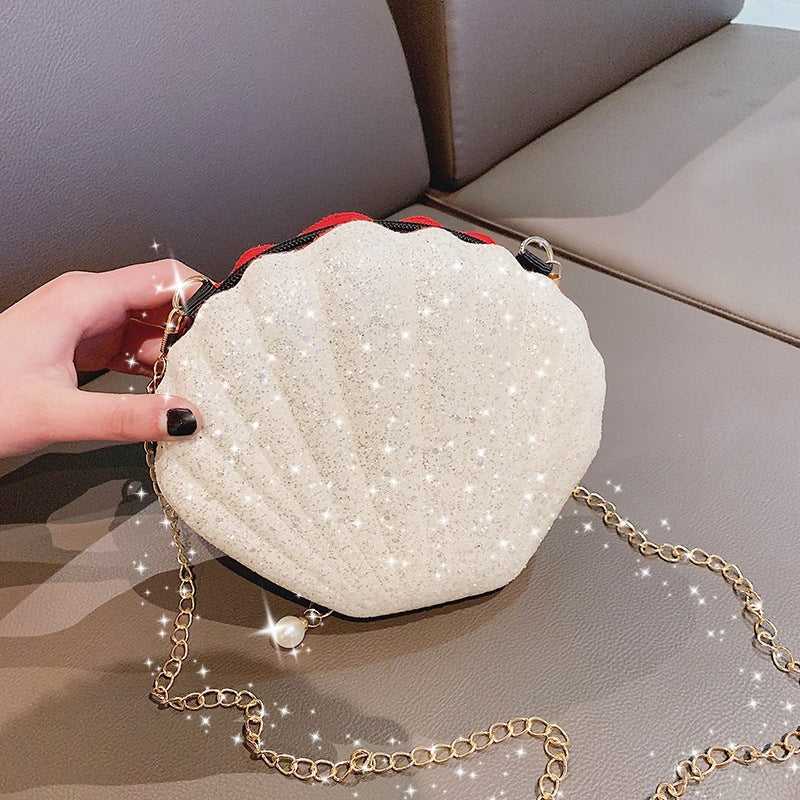 Wholesale PU Seashell Sequins Chain Shoulder Bag